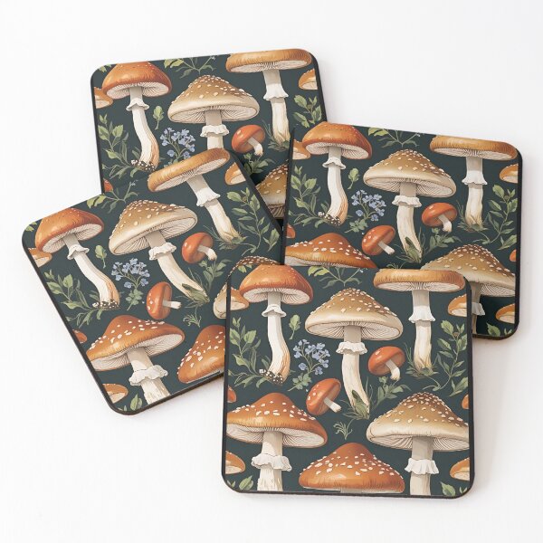 Item preview, Cottage Core Mushroom Pattern designed and sold by PatronesKawai.