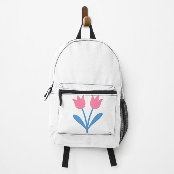 Item preview, Twin Pink Tulips with Blue Stems and Leaves designed and sold by ArtfulWeave.