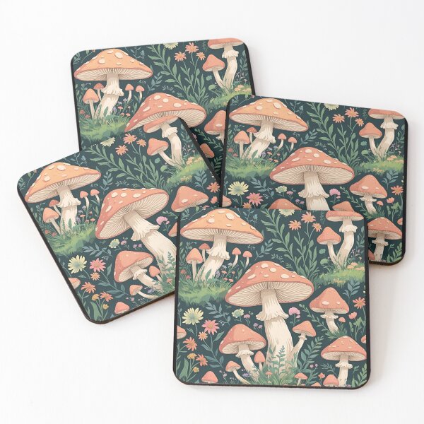 Item preview, Cottage Core Mushroom Pattern designed and sold by PatronesKawai.
