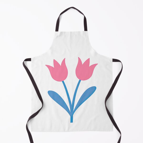 Item preview, Twin Pink Tulips with Blue Stems and Leaves designed and sold by ArtfulWeave.