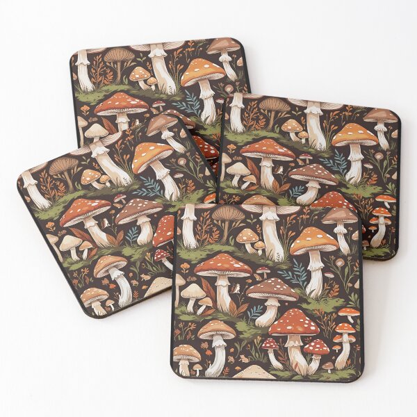 Item preview, Cottage Core Mushroom Pattern designed and sold by PatronesKawai.
