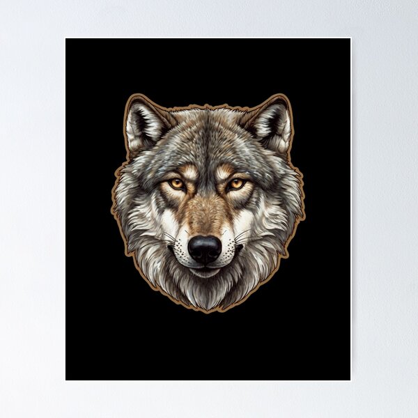 Item preview, wolf head ,  wolf head,  wolf face,  gray wolf designed and sold by DesingScan.