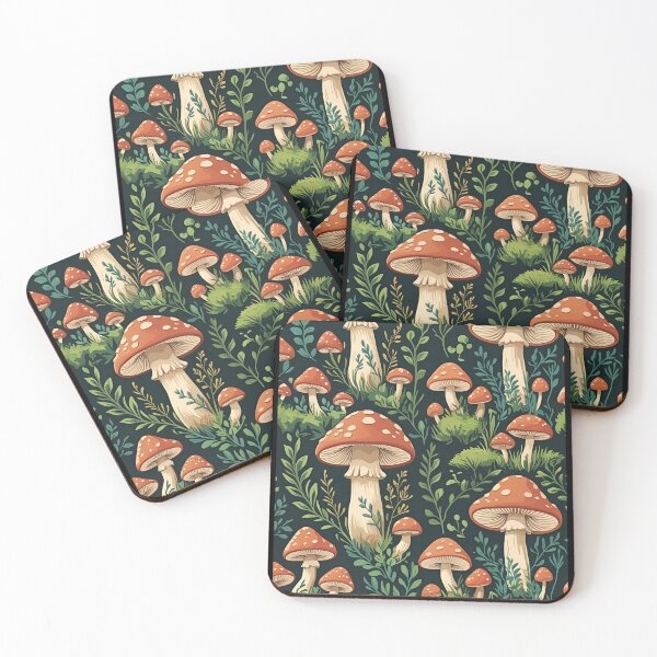 Item preview, Cottage Core Mushroom Pattern designed and sold by PatronesKawai.