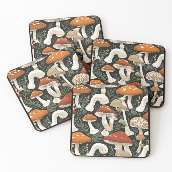 Item preview, Cottage Core Mushroom Pattern designed and sold by PatronesKawai.
