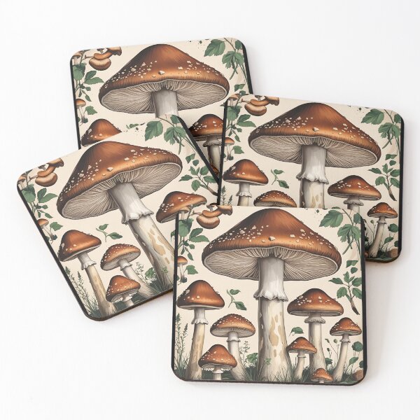 Item preview, Cottage Core Mushroom Pattern designed and sold by PatronesKawai.