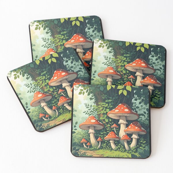 Item preview, Cottage Core Mushroom Pattern designed and sold by PatronesKawai.