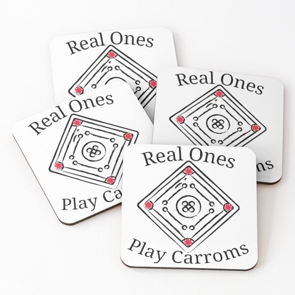 Item preview, Real Ones Play Carroms – Retro Carrom Board Game Design for True Players designed and sold by Lunaria Arts.