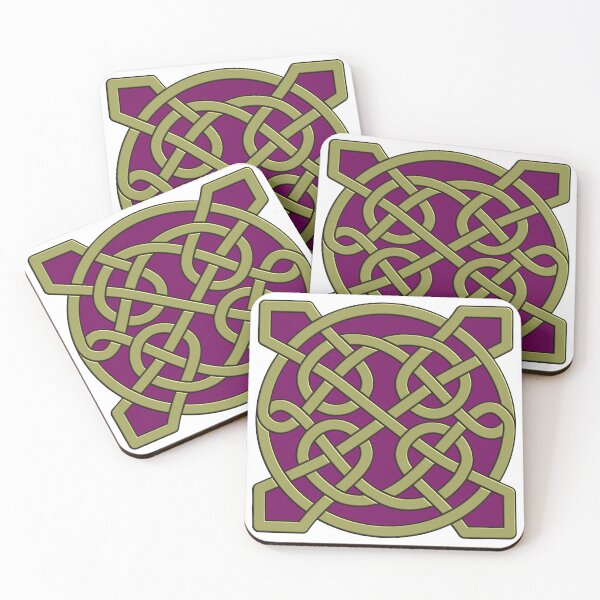 Item preview, Diseño tradicional de nudo celta dorado sobre morado. designed and sold by ChimaGraphics.