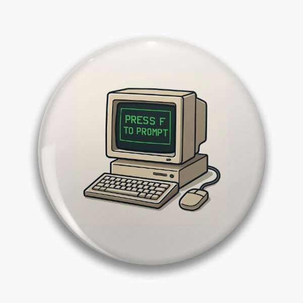 Item preview, Press F to Prompt – Retro Terminal designed and sold by MerchGPT.