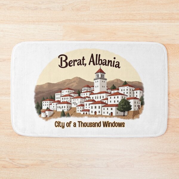 Item preview, City of a Thousand Windows – Berat Albania Travel Design designed and sold by Timeless Design.