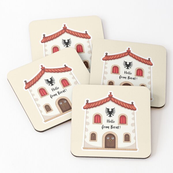 Item preview, Hello from Berat – Cute Albanian Heritage House Sticker designed and sold by Timeless Design.