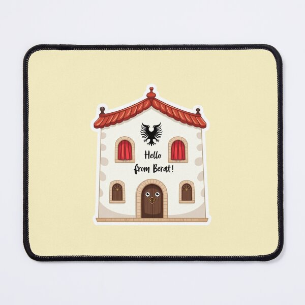 Item preview, Hello from Berat – Cute Albanian Heritage House Sticker designed and sold by Timeless Design.