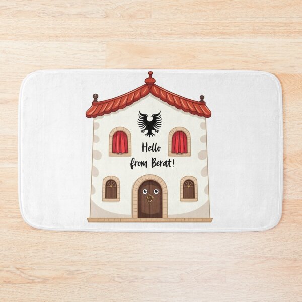 Item preview, Hello from Berat – Cute Albanian Heritage House Sticker designed and sold by Timeless Design.