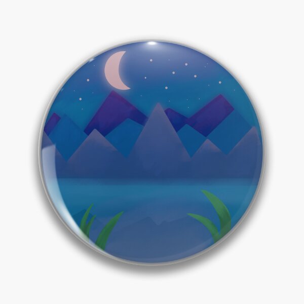 Item preview, Moonlit Mountain Lake designed and sold by Creation Overload.