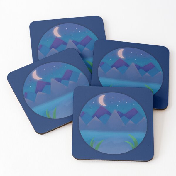 Item preview, Moonlit Mountain Lake designed and sold by Creation Overload.