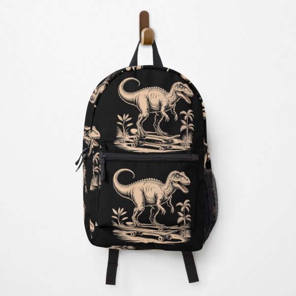 Artikelvorschau, Skater-Dinosaurier – Illustration im Vintage-Gravurstil entworfen und verkauft von WykroMerch.