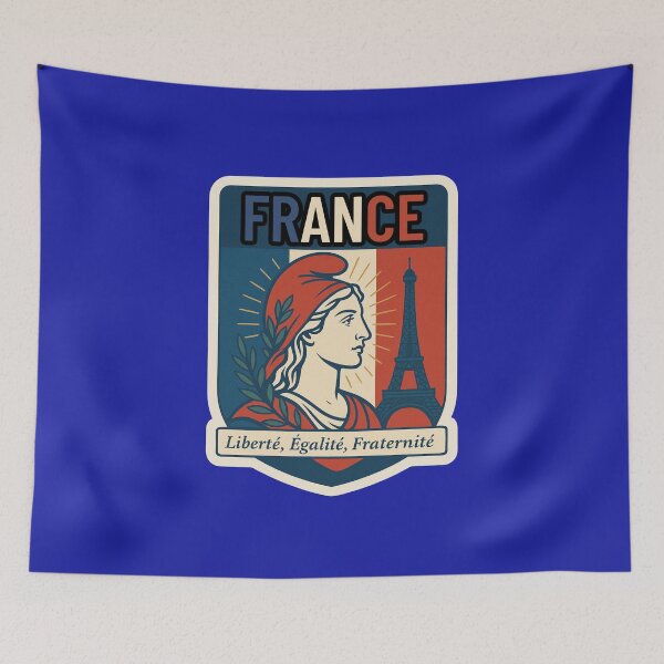 Item preview, France – Marianne & Eiffel Tower Sticker | French Republic Patriotic Art designed and sold by Timeless Design.