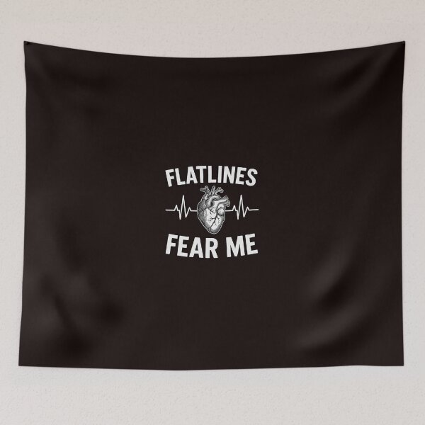 Item preview, Cardiac Nurse Flatlines Fear Me Tshirt designed and sold by BluemoonTees.