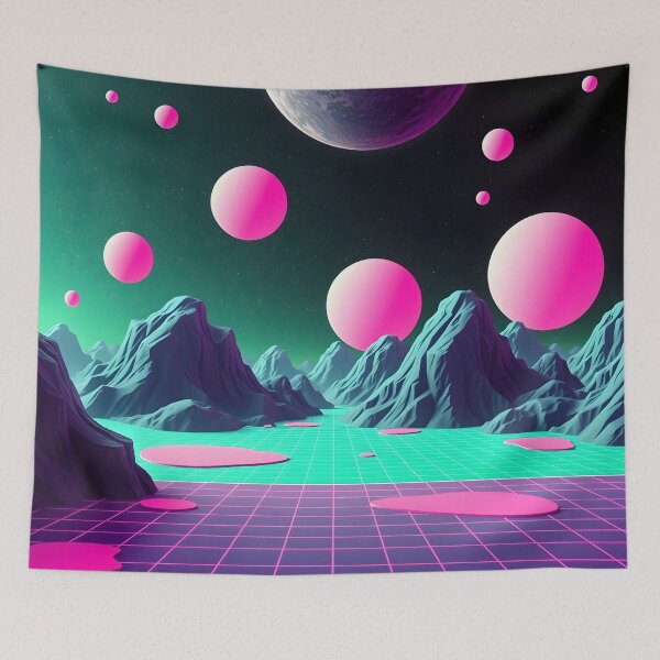Item preview, Synthwave Landscape designed and sold by AlienButterfly.