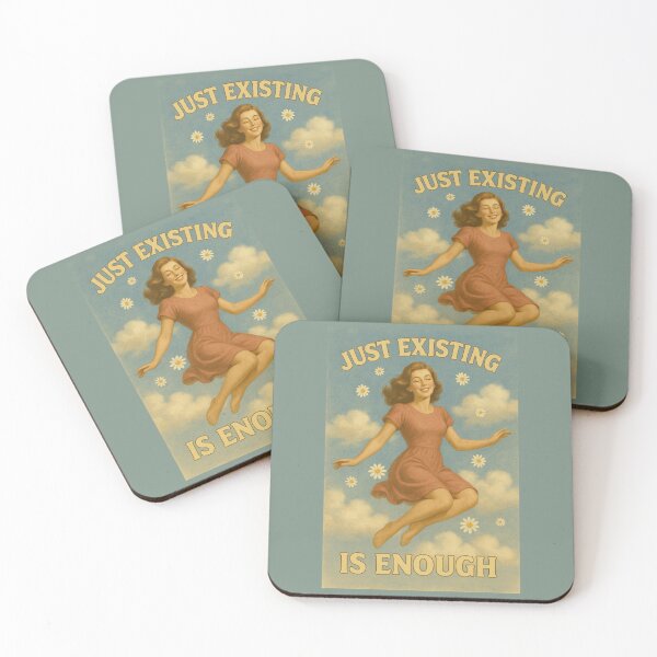 Item preview, Just Existing Is Enough – Retro Realistic Cloud Girl Mental Health Art designed and sold by Rest Babe.