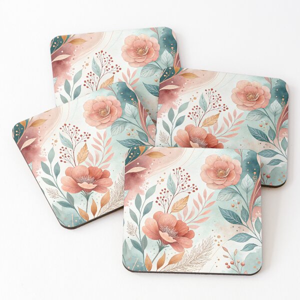Item preview, Warm Abstract Watercolor Pattern – Coral & Terracotta Elegance designed and sold by Mintloop-Studio.