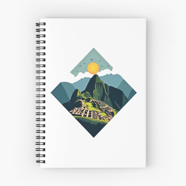 Item preview, "Machu Picchu Geometric Sunset – Vibrant Inca Ruins Art" designed and sold by Timeless Design.