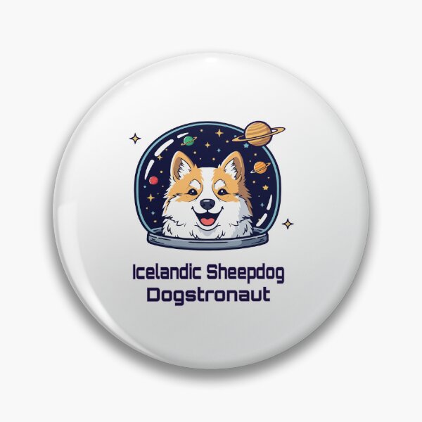 Item preview, Icelandic Sheepdog Dogstronaut – Cute Space Dog  designed and sold by The Real Life Symphony.