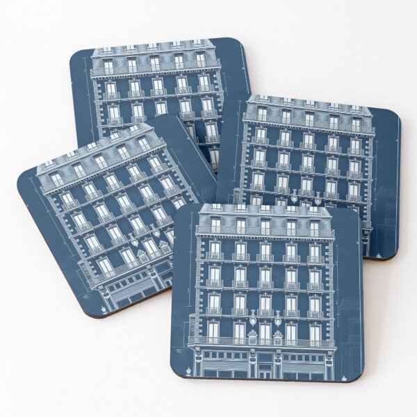 Item preview, Haussmannian Architecture Blueprint – Parisian Building Design designed and sold by Timeless Design.