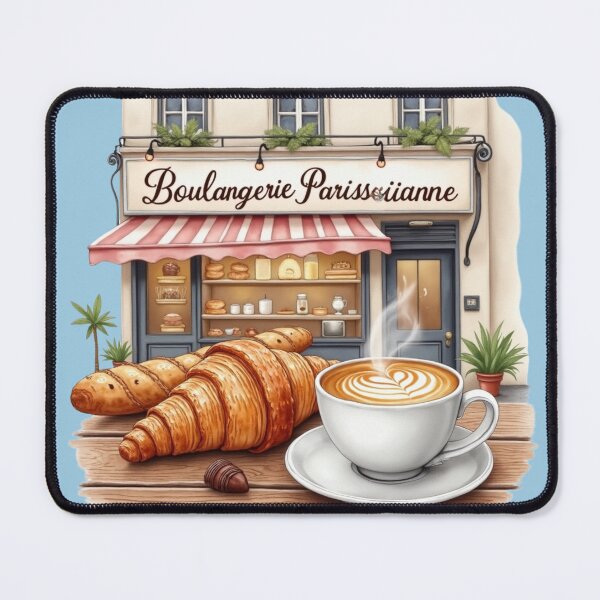 Item preview, French Bakery Café – Croissant & Coffee Art designed and sold by Timeless Design.