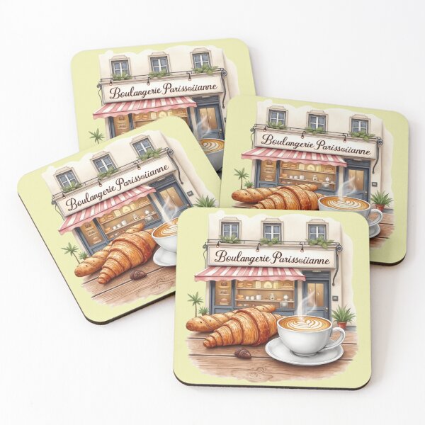 Item preview, French Bakery Café – Croissant & Coffee Art designed and sold by Timeless Design.