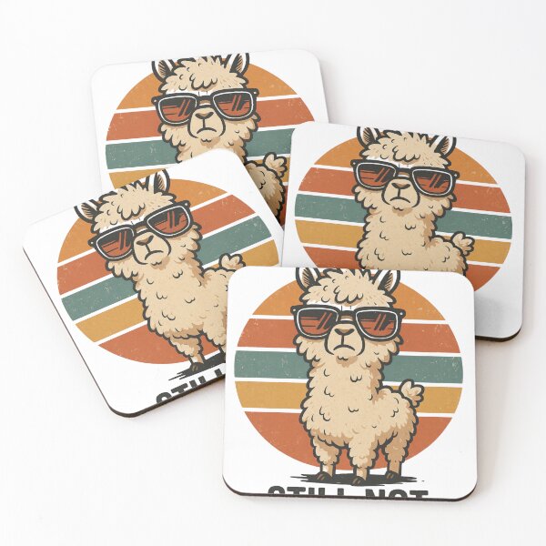 Item preview, Grumpy Alpaca Funny Quote – Retro Sarcastic Animal Design designed and sold by 5CatDesign.