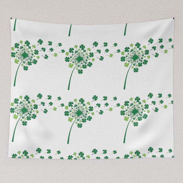Item preview, Clover Dandelion Blowout Illustration designed and sold by ArtfulWeave.