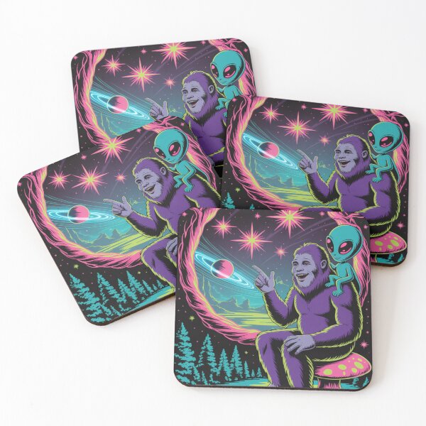 Item preview, Bigfoot's Psychedelic Forest Black Light Poster designed and sold by CleverCulture.