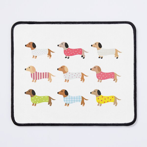 Item preview, Cute Dachshunds in Colorful Patterned Sweaters designed and sold by ArtfulWeave.