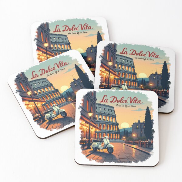Artikelvorschau, „La Dolce Vita – Vespa & Kolosseum bei Sonnenuntergang“ entworfen und verkauft von Timeless Design.