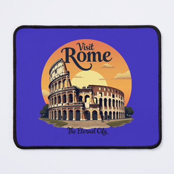 Item preview, "Colosseum Rome Vintage Travel Poster – The Eternal City" designed and sold by Timeless Design.