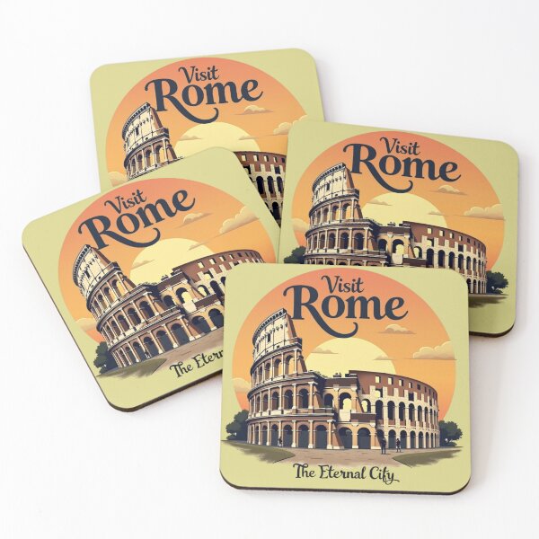 Item preview, "Colosseum Rome Vintage Travel Poster – The Eternal City" designed and sold by Timeless Design.