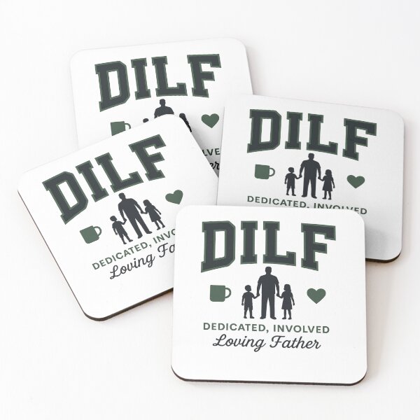 Item preview, DILF – Dedicated, Involved, Loving Father Funny Dad meme designed and sold by LuxeGraphix.