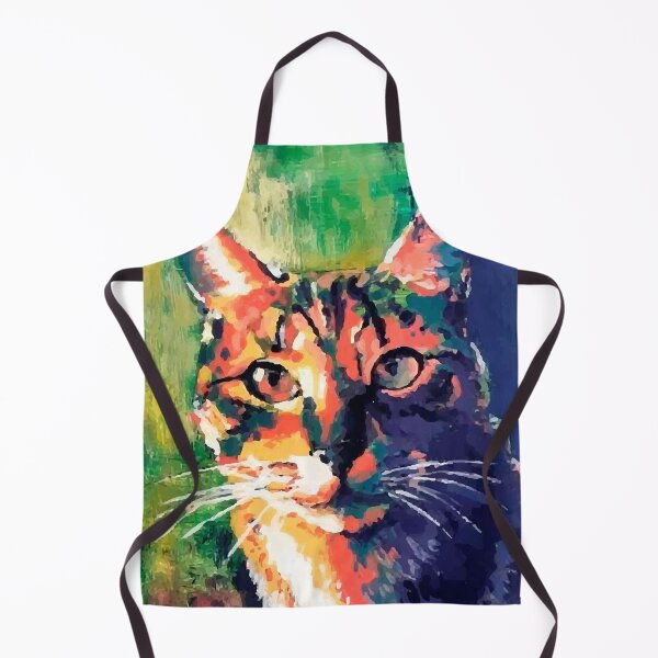 Item preview, Colorful cat portrait painting designed and sold by Frank J. Art.