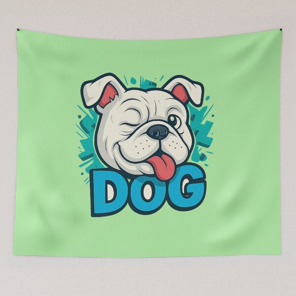 Item preview, Funny Illustrated Dog - Winking Bulldog designed and sold by Idelab-11.