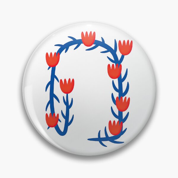 Item preview, Floral Frame with Red Tulip-Like Blooms and Blue Stems designed and sold by ArtfulWeave.