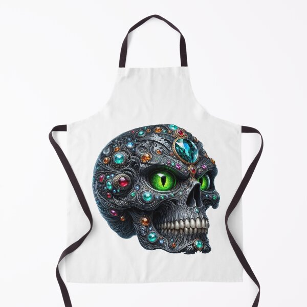 Item preview, Iron skull with cat-like eyes and ornate cutouts designed and sold by MadinaFatt.