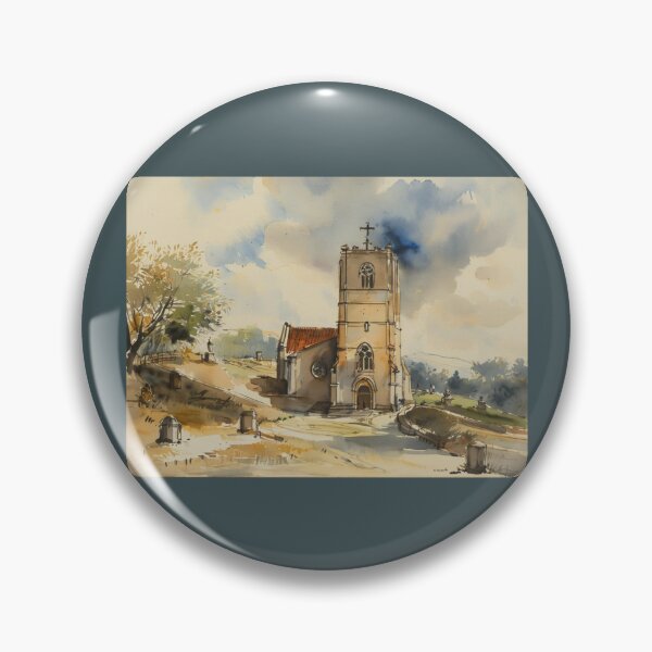 Item preview, St Peters Buckland in the Moor3（watercolour + AI) designed and sold by artsmeow.