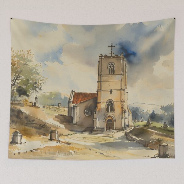 Item preview, St Peters Buckland in the Moor3（watercolour + AI) designed and sold by artsmeow.