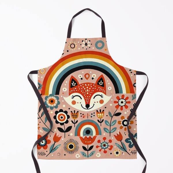 Item preview, Fox: Rainbow Guardian - Scandinavian Folk Art by heidiannemorris © designed and sold by FOLK ART FUSION by heidiannemorris.