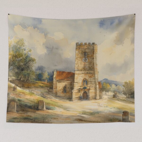 Item preview, St Peters Buckland in the Moor2（watercolour + AI) designed and sold by artsmeow.