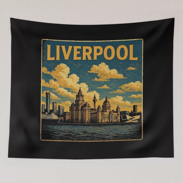 Item preview, Vintage Liverpool Skyline designed and sold by Kray80.
