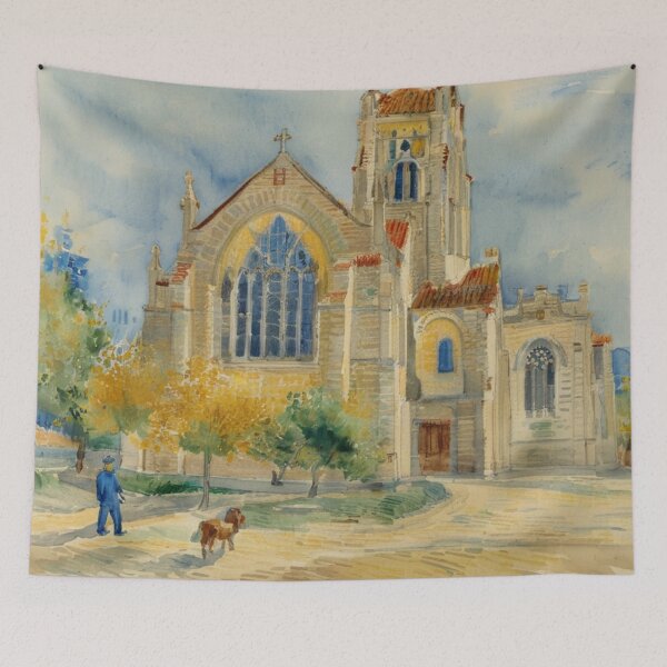 Item preview,  St Marys Church Totnes3（watercolour + AI) designed and sold by artsmeow.