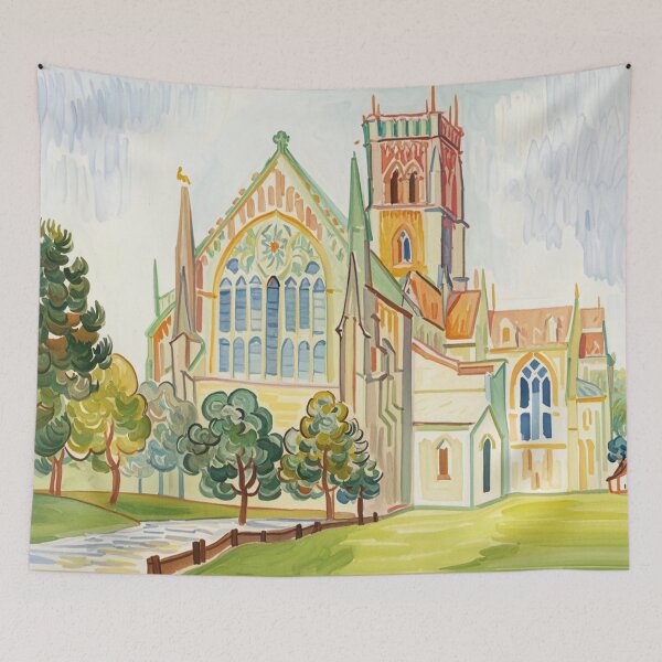 Item preview, St Marys Church Totnes2（watercolour + AI) designed and sold by artsmeow.