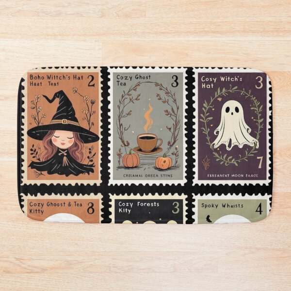 Item preview, post stamp spooky season halloween ghost WITCHY CREW designed and sold by jackoslimited.